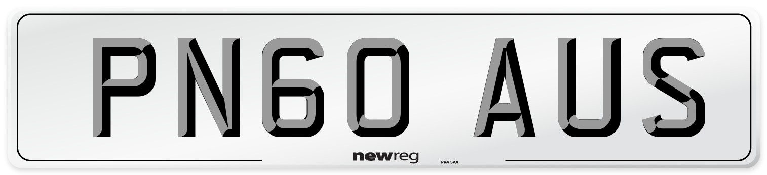 PN60 AUS Number Plate from New Reg